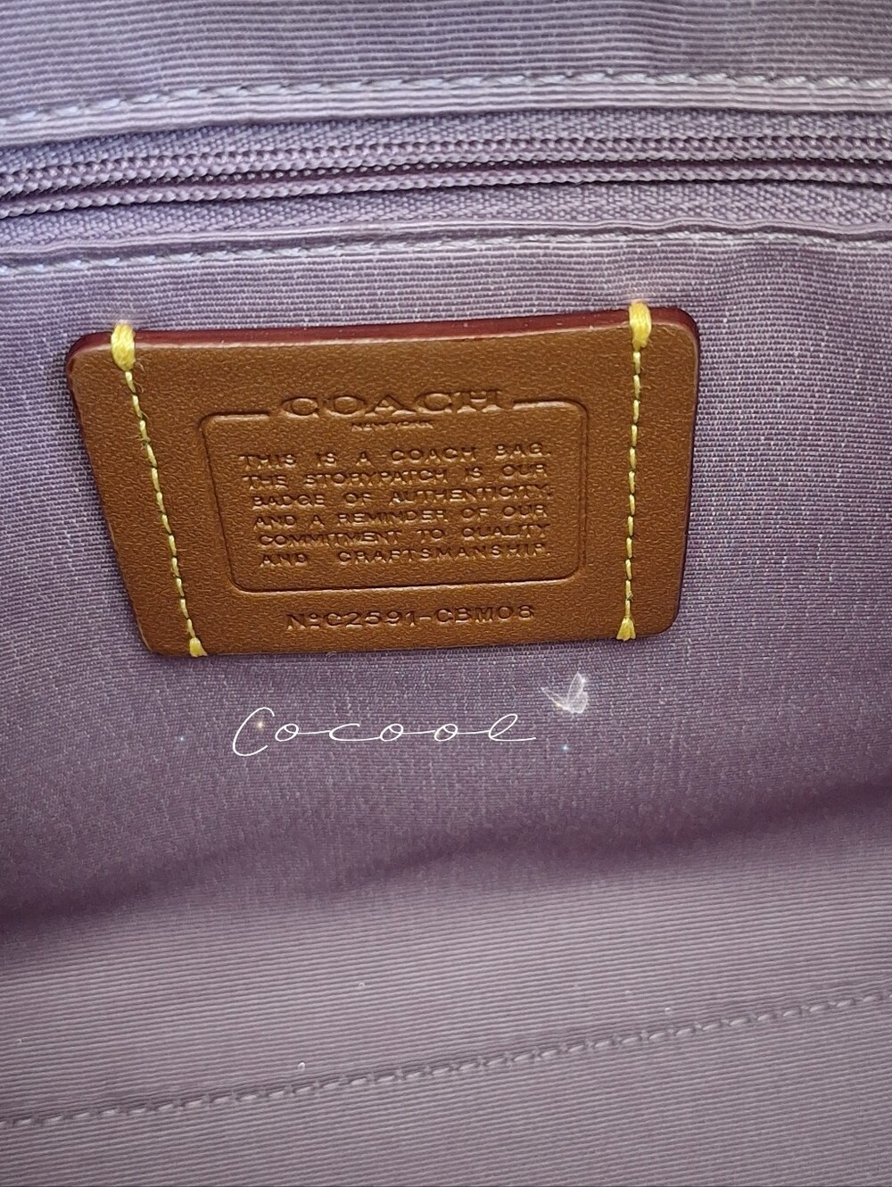 NEW COACH Maggie Small Tote Bag Crossbody Floral Print In Leather Ivory/Purple - Picture 8 of 8